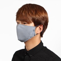 [가성비 최고]체크 2겹 면 마스크(네이비) 생활잡화 YS21FE20, 1