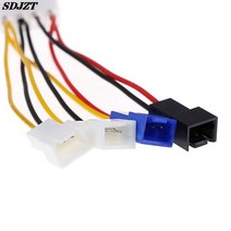 4핀 Molex 3 팬 전원 케이블 어댑터 커넥터 12v * 2/ 5v 2 컴퓨터 냉각 CPU PC 케이스, 한개옵션0