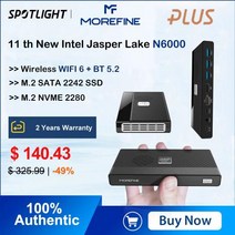 미니피씨 미니컴퓨터 미니PC MOREFINE-M6 미니 PC 11 세대 인텔 N10 2.9GHz 윈도우 DDR 4 2933MHz NVMe SSD 포켓 컴퓨터 HDMI 2.0 4K, CHINA, N5105 + 미국, 16GB DDR4 512GB NVMe