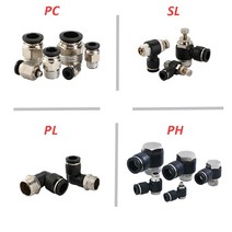 에어 톱 직소 블랙 에어 호스 피팅 1/8 4mm/6mm/8mm/10mm PC 튜브 커넥터 공압 퀵 커플 링 파이프, [07] PX, [14] 10-02 (10mm-1l4)