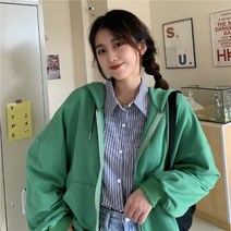 루즈핏 후드티 XZ6132E033 P50 와이드 키치한 가디건 상의 후드맨투맨 트렌드 코트 4995678491