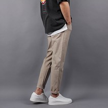 간빠레 남자 9부 밴딩 린넨 세미와이드 팬츠 마바지