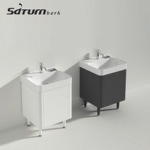 RSA-6520/새턴바스/욕실세면대/화장실세면기/세면대하부장/새턴세면대/욕실하부장/라운드하부장/욕실수납장/수건장, 자동, I자트랩 (바닥배수), 화이트