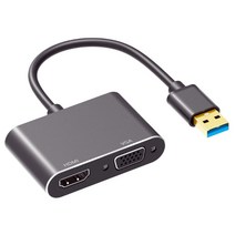 셀인스텍 USB 3.0 TO HDMI 플러스 VGA 멀티 컨버터, UH02