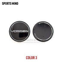 자동차 엠블럼 4개 68MM VOSSEN 자동차 휠 센터 허브 캡 Refitted 엠 블 럼 로고 방진 커버, 03 COLOR 3