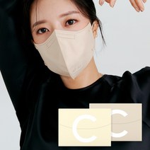 콜로레 KF94 대형 정식판매점 마스크 새부리형 숨쉬기편한 스타일 온라인파트너, 웹베이지, 100매