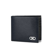 페라가모 간치니 66 A063 DEEP OCEAN 744850 투톤 반지갑