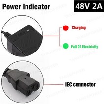TANGSPOWER 전기 자전거 납산 배터리 충전기 57.6V 스쿠터 바이크 오토바이 48V 2A, [04] AU, [06] 3P Plug