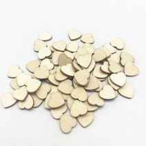 인테리어 나무칩 우드500 개 12mm 우드 하트 색종이 조각 웨딩 공예 칩 장식 카드 제작 토퍼 스크랩북 6, 02 natural