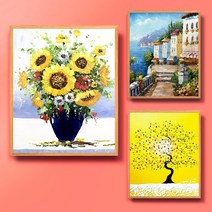 캔버스액자 화가가 그린 유화그림 베스트셀러 12호, _64455_22 해바라기액자 노랑색