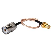 UHF SO-239 여성 커넥터 SMA 여성 - UHF 자료 및 모바일 안테나를위한 휴대용 안테나 케이블 어댑터, 보여진 바와 같이, 하나