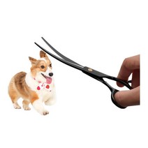 보라 반려동물 미용 가위, 7인치 블랙 커브가위