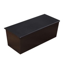 식빵틀 식빵펜 우유빵틀 옥수수식빵팬 케이크팬 베이킹도구 빵틀 붙지 않는 검은 색 샌드위치 토스트 상자 빵 덩어리 팬 금 뚜껑 베이킹 도구 토스트 금 케이크 빵 트레이 금, 450g
