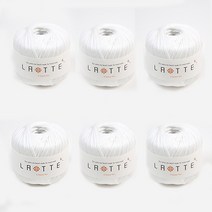 [앵콜스] (10+1) 라떼 LATTE 여름 코바늘 모자 가방 뜨개실, (6볼묶음)01 화이트