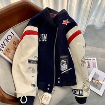 빈티지 야구점퍼 배색 블루종 간절기 봄 바람막이 학생 20대 트랜드 캐주얼