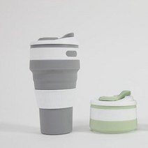 접히는 실리콘 휴대용 물병 500ml 1개 물통 등산