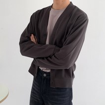 엠앤디 남성 드롭숄더 와이넥 가디건