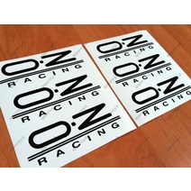 레이싱휠 pc용 게임기용 핸들6x3.5 인치 89 mm 데칼 스티커 OZ 레이싱 합금 휠 스포크 림 자동차 비닐 GT, 한개옵션1, 02 WHITE