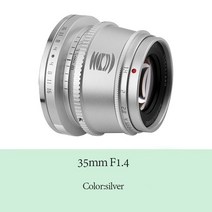 TTArtisan 35mm F1.4 매크로 렌즈 MF APS-C 후지-F M43 캐논-M Snoy-E 마운트, Canon-M, Silver
