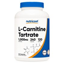 뉴트리코스트 엘 카르니틴 타르트레이트 1000mg 240정 Nutricost L Carnitine