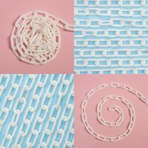 25M 가드라인 플라스틱 두께 10MM 화이트 쇠사슬체인 쇠사슬, 1개