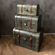 원목 공간박스 대형 나무박스 레트로 복고풍 수납함, M사이즈 37x22x22cm