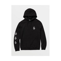볼컴 남성 아이코닉 스톤 블랙 긴팔 풀오버 후드 XL 458480