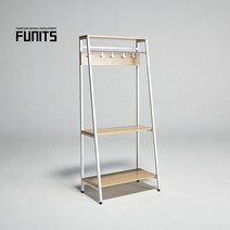 퍼니츠 퀴니 철제행거 드레스룸 옷걸이 행거 4types 2colors, 퀴니피크D화이트
