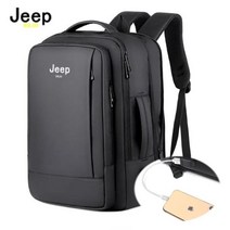 [당일발송] JEEP buluo 남자 지프 가방 가벼운 15인치 노트북 큰 백팩 방수 USB 남성 여성 책 가방 여행용 기내용