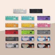 사오파오 105종 PBT OEM 컬러 키캡 분필 돌치 카본 푸딩 측각 무각 LED투과, A13 크림화이트 무각