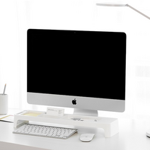 데스크 오거나이저 사무실 책상정리 사무용품정리 모니터받침 데스크테리어(펜꽂이 명함꽂이) 다크그레이, 기본