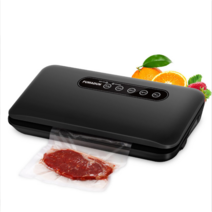 EPWEI 스마트 진공포장기 가정용 푸드세이버 진공포장기+진공 포장비닐, 블랙+5P 진공백
