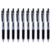 제브라 사라사 클립볼펜 0.5mm 블랙 JJ15-BK 중성펜, JJ15-BK 0.5mm 블랙, 10개