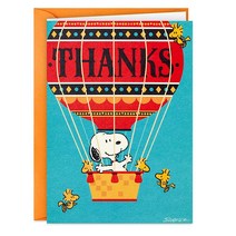 Hallmark Peanuts 감사 카드 열기구 속 스누피 (봉투 포함 카드 20장) 홀마크 [관부가세 포함가]