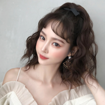 홀리지 체라 자연스러운 포니테일 헤어끈 부분가발, 연브라운