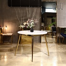 끌레오 아리엘 4인용 이태리 천연 대리석 골드 인테리어 원형 식탁 테이블 CL175, 03_스타투아리오