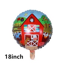 La Granja Zenon 풍선 닭 암소 돼지 생일 축하 배너 드림 레인지랜드 농장 배경 파티 장식 케이크 토퍼 일회용, 1pcs 4_기타