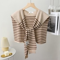 스트라이프 디자인 니트 숄 랩 여성 남성 스트라이프 매듭 스카프 유니섹스 드레이프 숄 봄 여름 장식 케이프 여성용