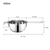 초콜릿중탕기 퐁듀팟 워머 멜팅기 400ml/600ml 초콜릿 녹는 냄비 304 스테인레스 스틸 치즈 버터 범용 퐁당, 01 400ml