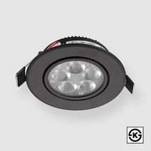 LED 5W 매입등 3인치 휴빛 다운라이트 V2 블랙 MR16 할로겐 대체용, 주광색(하얀불빛)