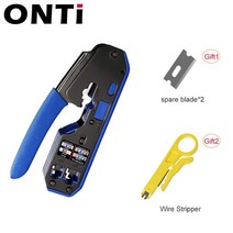 클램프 스터드 펜치 절단 Cat6a 용 ontirj45 크림퍼 도구 키트 이더넷 크림핑 RJ45/RJ11 8P 6P 크림프 및, 01 SET1