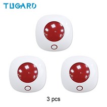 싸이렌 스피커 차량용앰프 구급차 렉카차 TUGARD SN10 433MHz 무선 사이렌 경보 미니 110dB 라이트 플래시 스트로브 홈 보안 도난 시스템, [09] SN10-US-3pcs