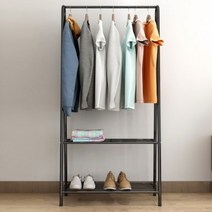 미니행거 스틸 선반행거 심플라인 스틸 드레스룸 스탠드행거 이동식 1단 라운드 행거, 화이트