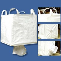 항공마대 톤 백 하부 출구 내마모성 컨테이너 가방, 이중강화 2걸이 1.5톤 100 100 120