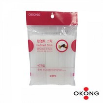 오공 핫멜트스틱 글루스틱 7.2mm 40P 2개 목공 Hotmelt