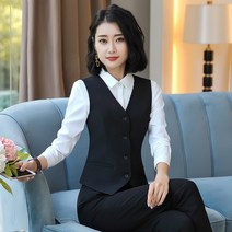 조끼 여성 정장 조끼 여성 투피스 여성 조끼 직업 OL 호텔 작업복 여성 정장