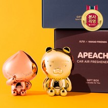 아우라 카카오 메탈 차량용방향제 본품+리필2 송풍구 클립형(라이언 어피치 택1)