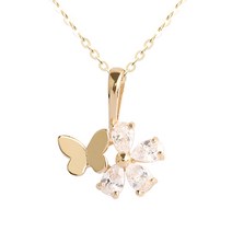 코알라주얼리 14K 봄꽃 나비 펜던트
