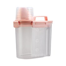 케이홈 반려동물 강아지 고양이 사료통 1.5L 2.5L, 사료통 핑크