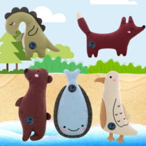 차밍펫 강아지 장난감 삑삑이 인형 반려견 애착인형 봉제인형, 육해공[곰돌이]